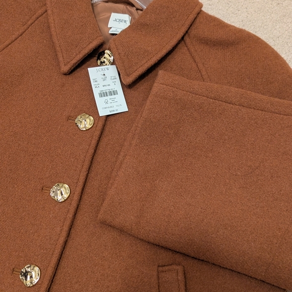 J. Crew Factory Jackets & Blazers - NWT J.Crew Women's Cropped Wool Blend Swing Coat Sz S